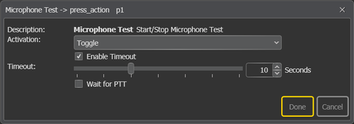 Microphone test function
