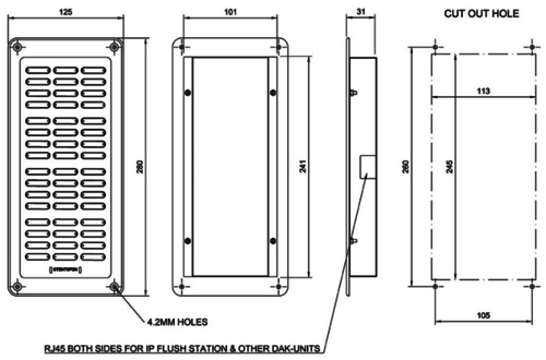 CRM-V-DAK48 dimensions