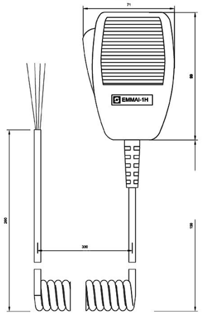 EMMAI-1H dimensions