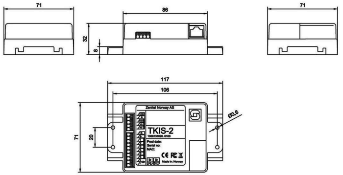 TKIS-2 dimensions